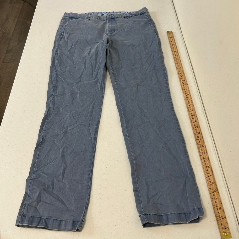 Tommy Bahama Mens Boracay Chino Pants Faded Blue Straight Leg 34x32 Stretch